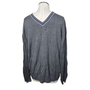 Perry Ellis Gray V Neck Sweater XL